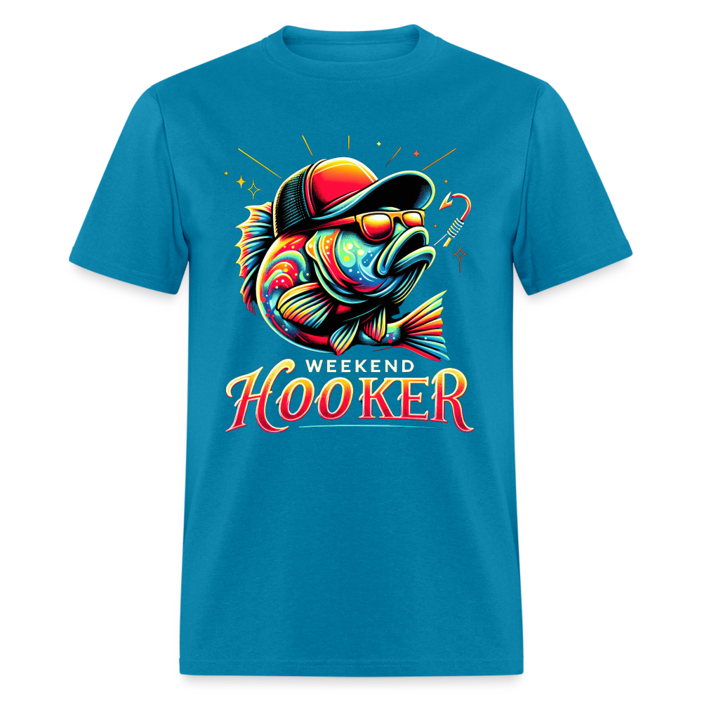 Weekend Hooker T-Shirt (Fishing) - turquoise