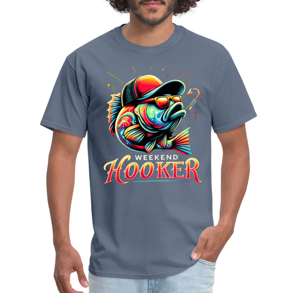 Weekend Hooker T-Shirt (Fishing) - denim