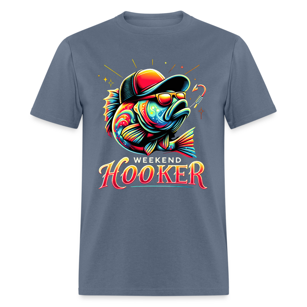 Weekend Hooker T-Shirt (Fishing) - denim