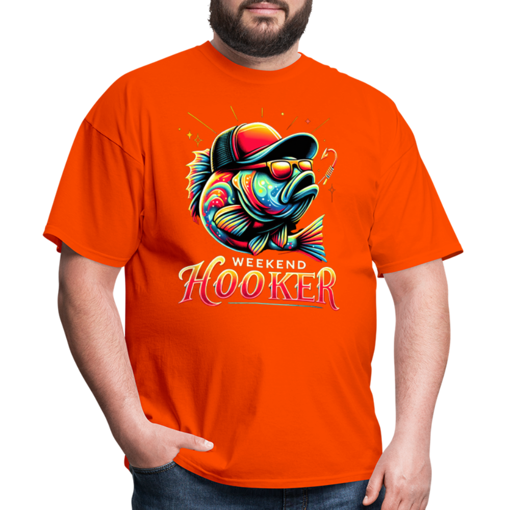 Weekend Hooker T-Shirt (Fishing) - orange