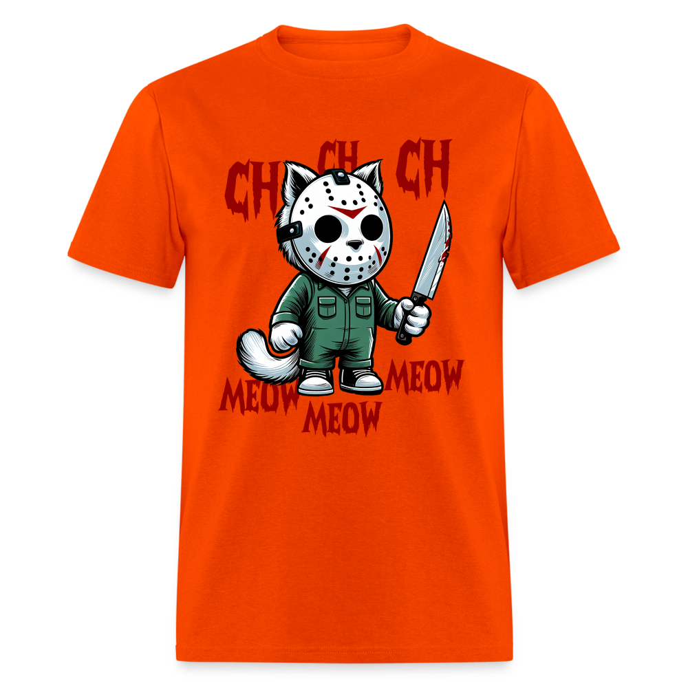 Vintage Movie Halloween Cat T-Shirt - orange