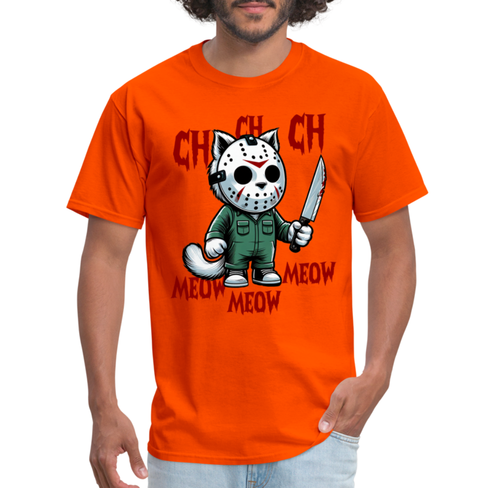 Vintage Movie Halloween Cat T-Shirt - orange