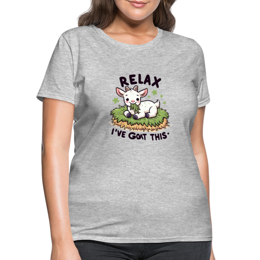 Relax I've Goat This Women's Contoured T-Shirt (Cute Goat) - heather gray