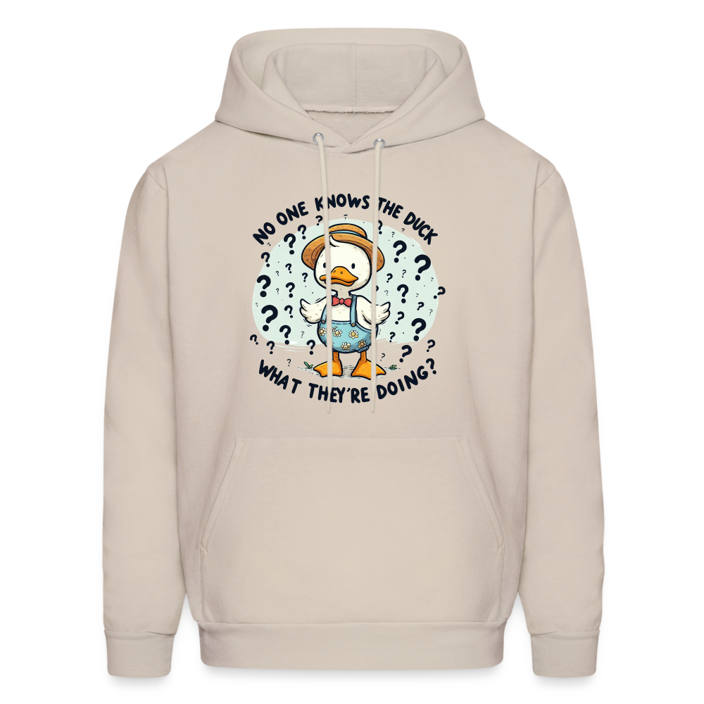 No One Knows The Duck What They're Doing Hoodie (Confused Duck) - Sand