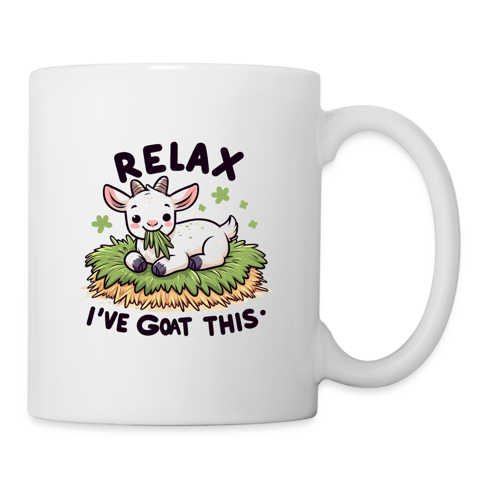Relax I've Goat This Coffee Mug (Cute Goat) - white