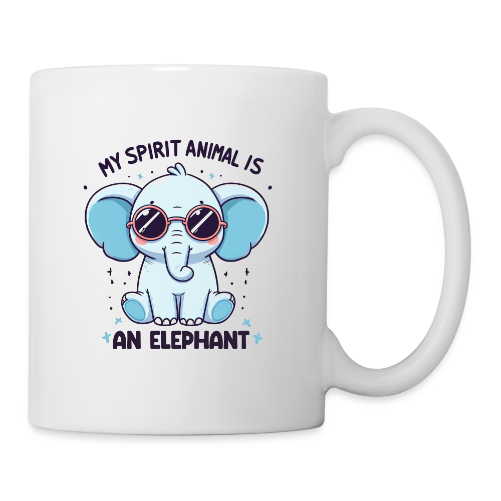 My Spirit Animal is an Elephant Coffee Mug - white