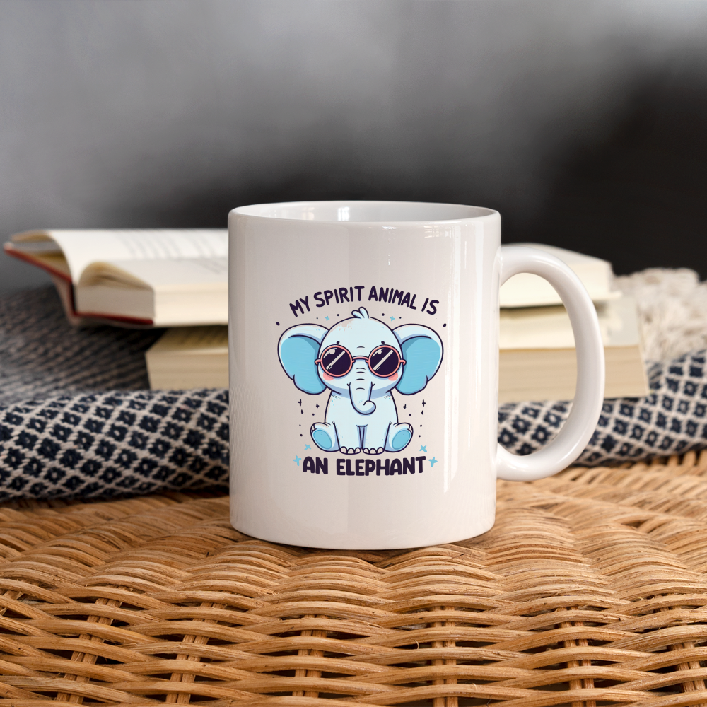 My Spirit Animal is an Elephant Coffee Mug - white