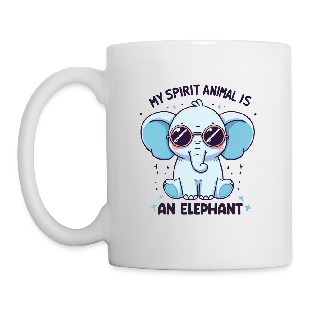 My Spirit Animal is an Elephant Coffee Mug - white