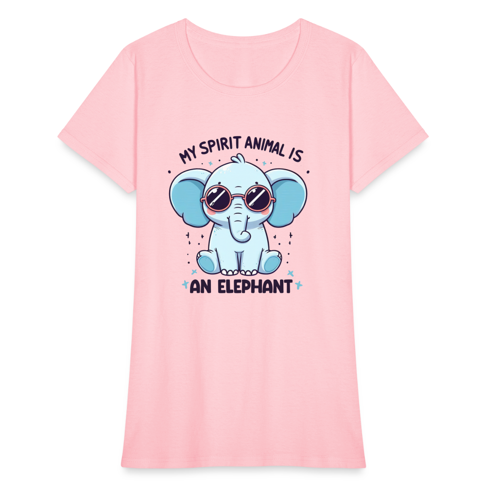 My Spirit Animal is an Elephant Women's Contoured T-Shirt - pink