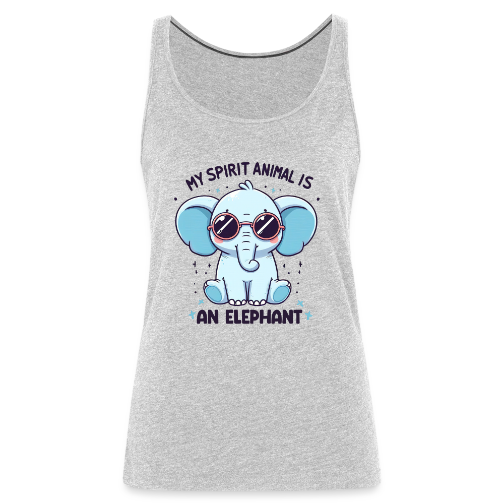 My Spirit Animal is an Elephant Women’s Premium Tank Top - heather gray