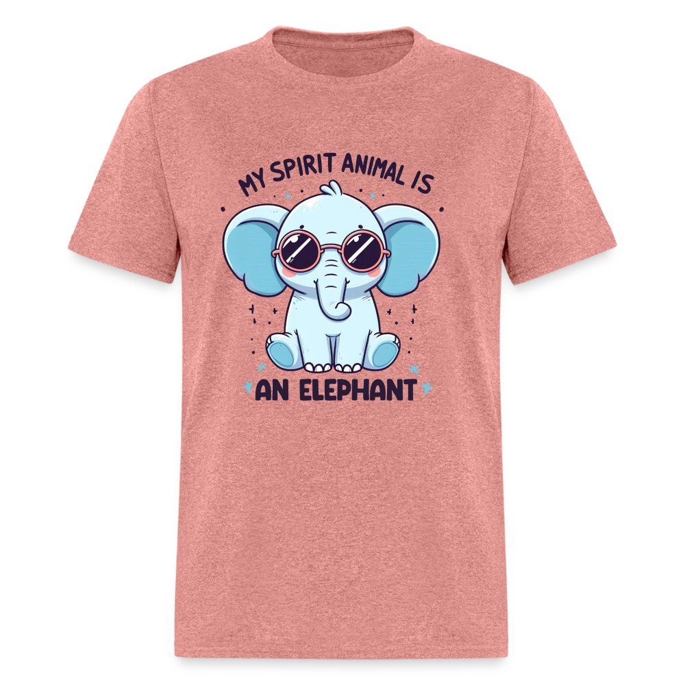 My Spirit Animal is an Elephant T-Shirt - heather mauve