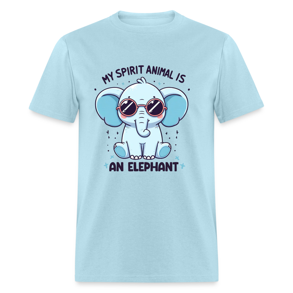 My Spirit Animal is an Elephant T-Shirt - powder blue