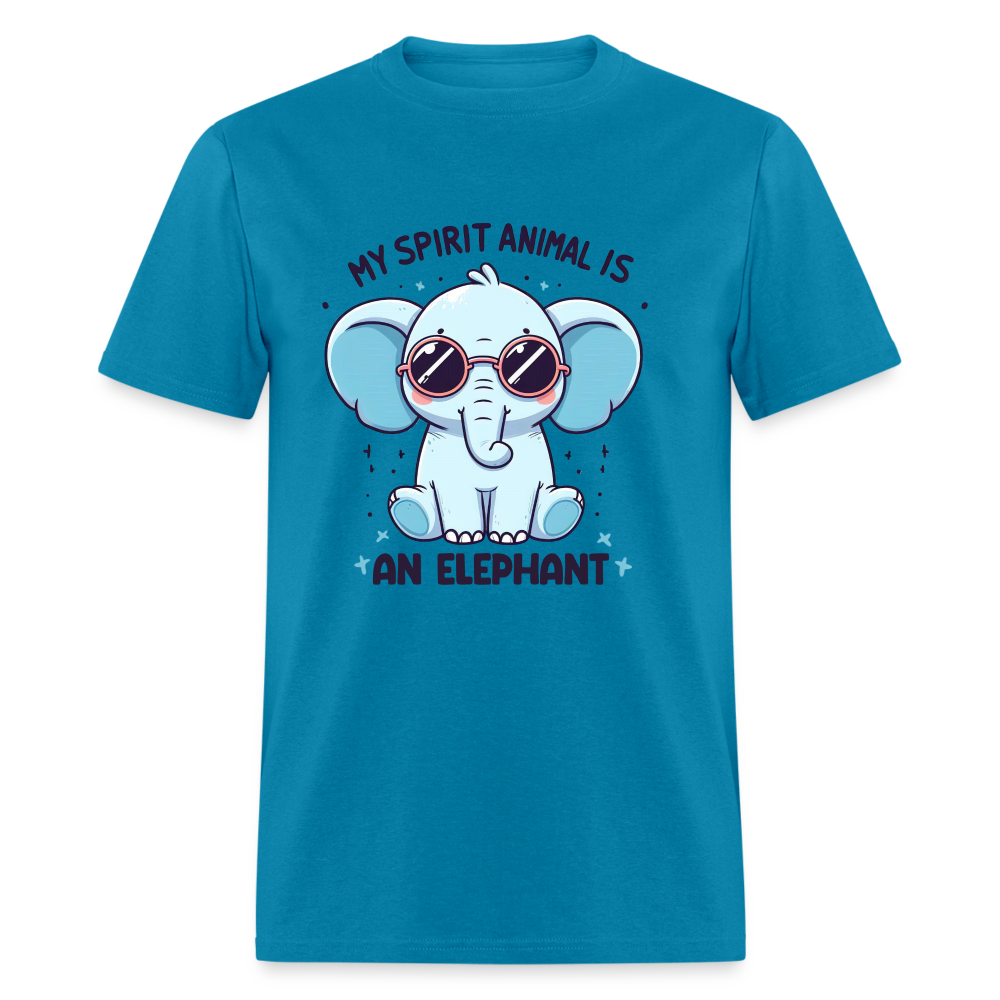 My Spirit Animal is an Elephant T-Shirt - turquoise