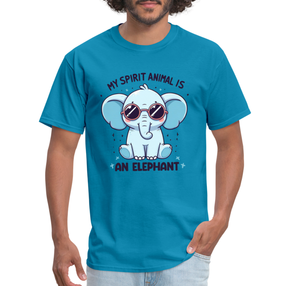 My Spirit Animal is an Elephant T-Shirt - turquoise