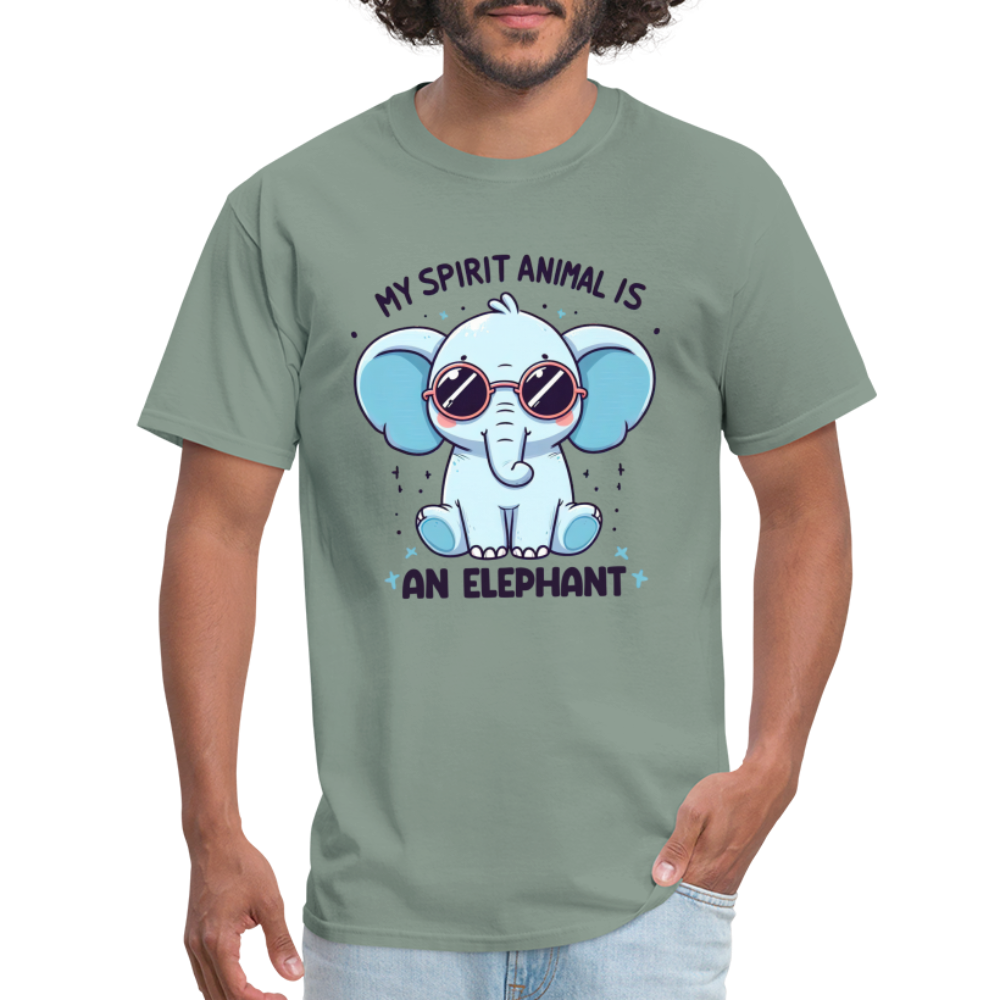 My Spirit Animal is an Elephant T-Shirt - sage