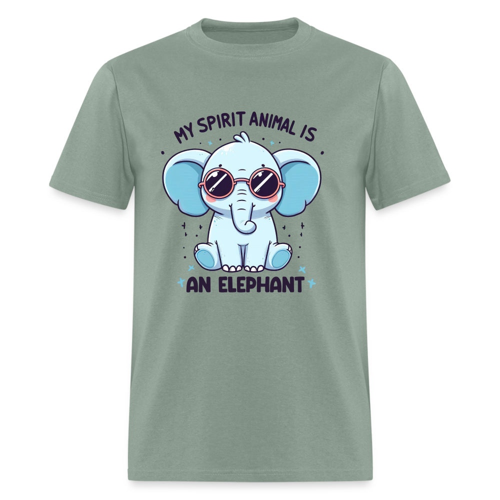 My Spirit Animal is an Elephant T-Shirt - sage