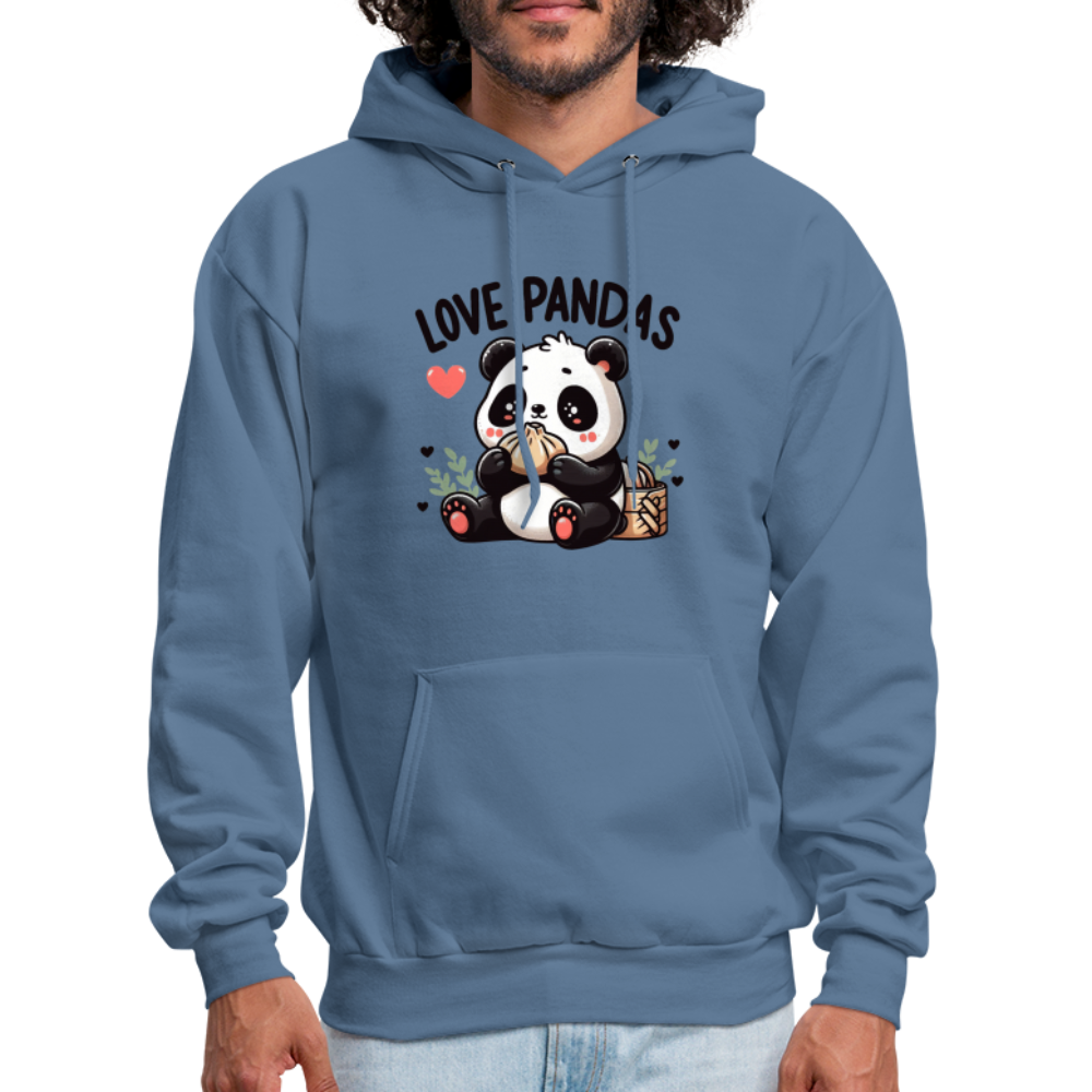 Love Pandas Hoodie - denim blue