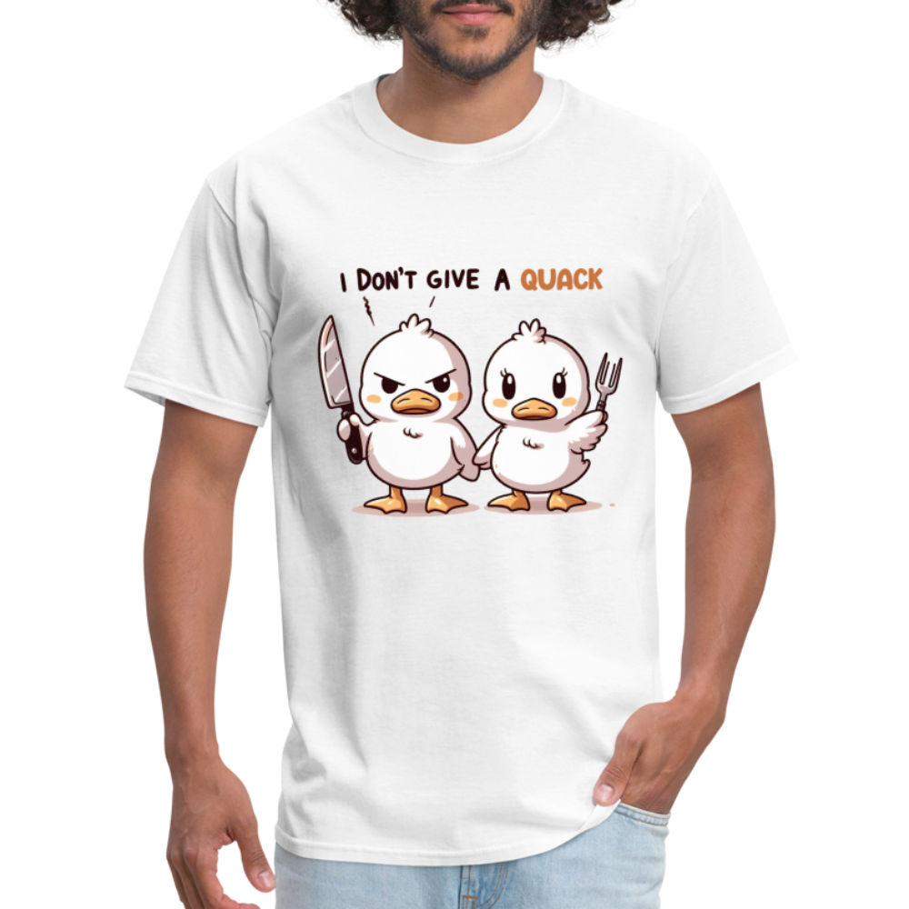 I Don't Give a Quack T-Shirt (Ducks with Attitude) - white