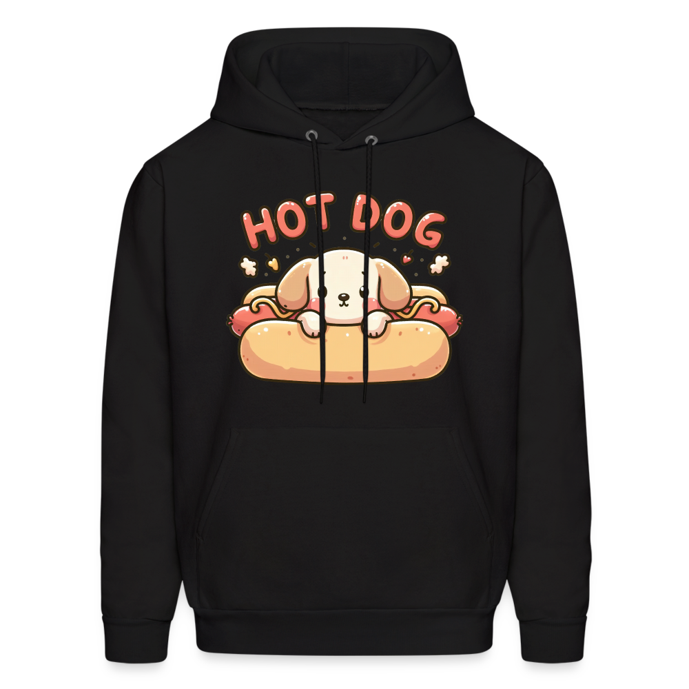 Hot Dog Hoodie(Puppy inside Hot Dog Bun) - black