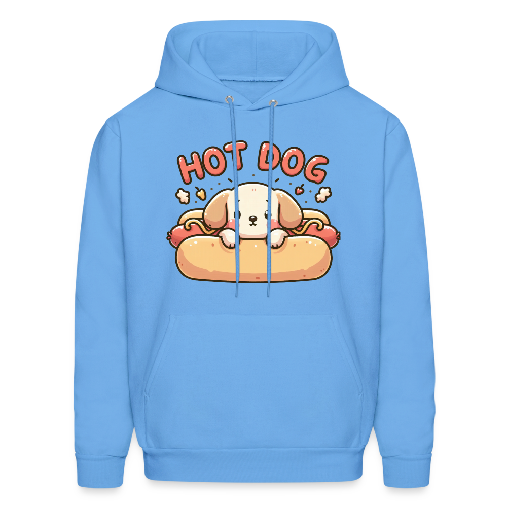 Hot Dog Hoodie(Puppy inside Hot Dog Bun) - carolina blue
