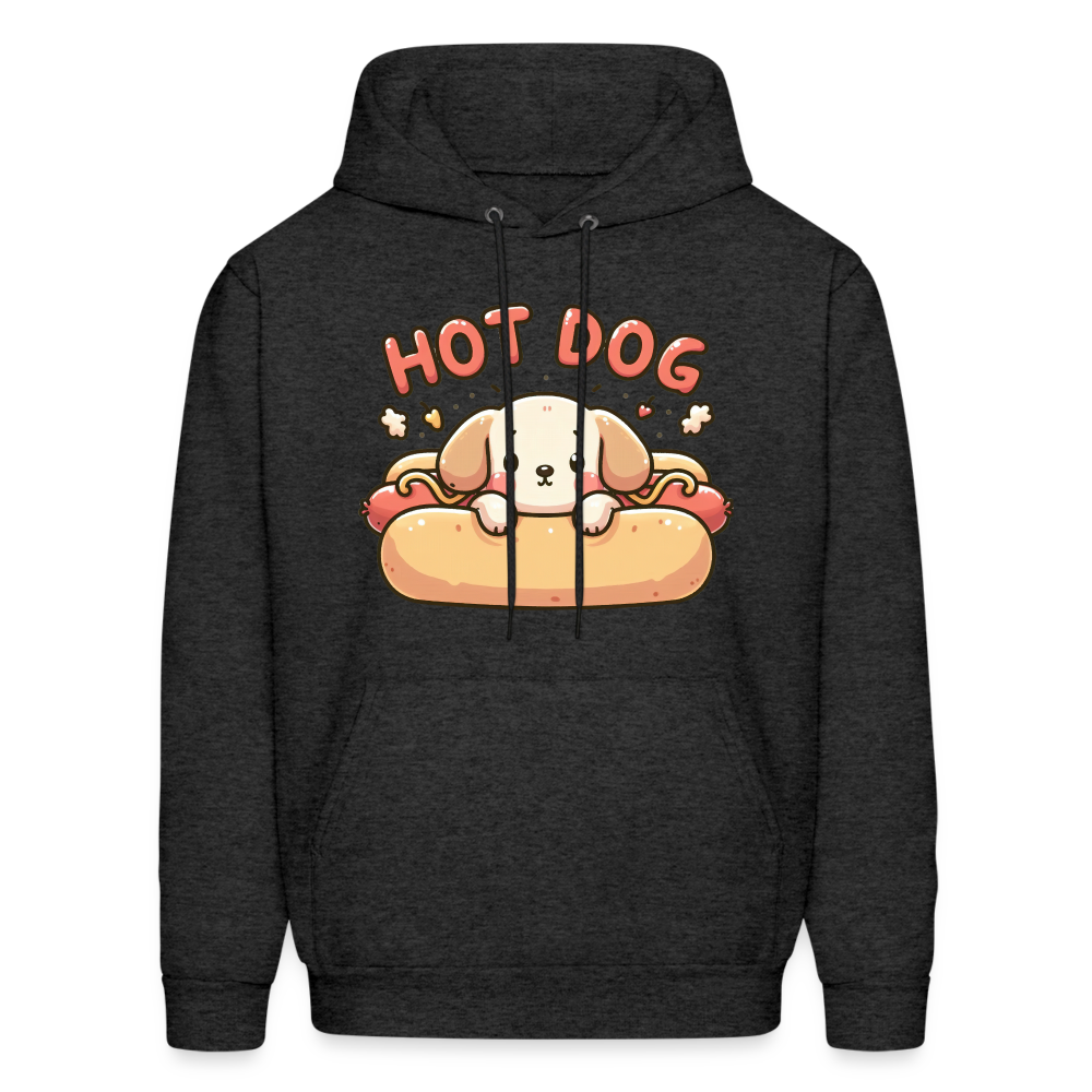 Hot Dog Hoodie(Puppy inside Hot Dog Bun) - charcoal grey