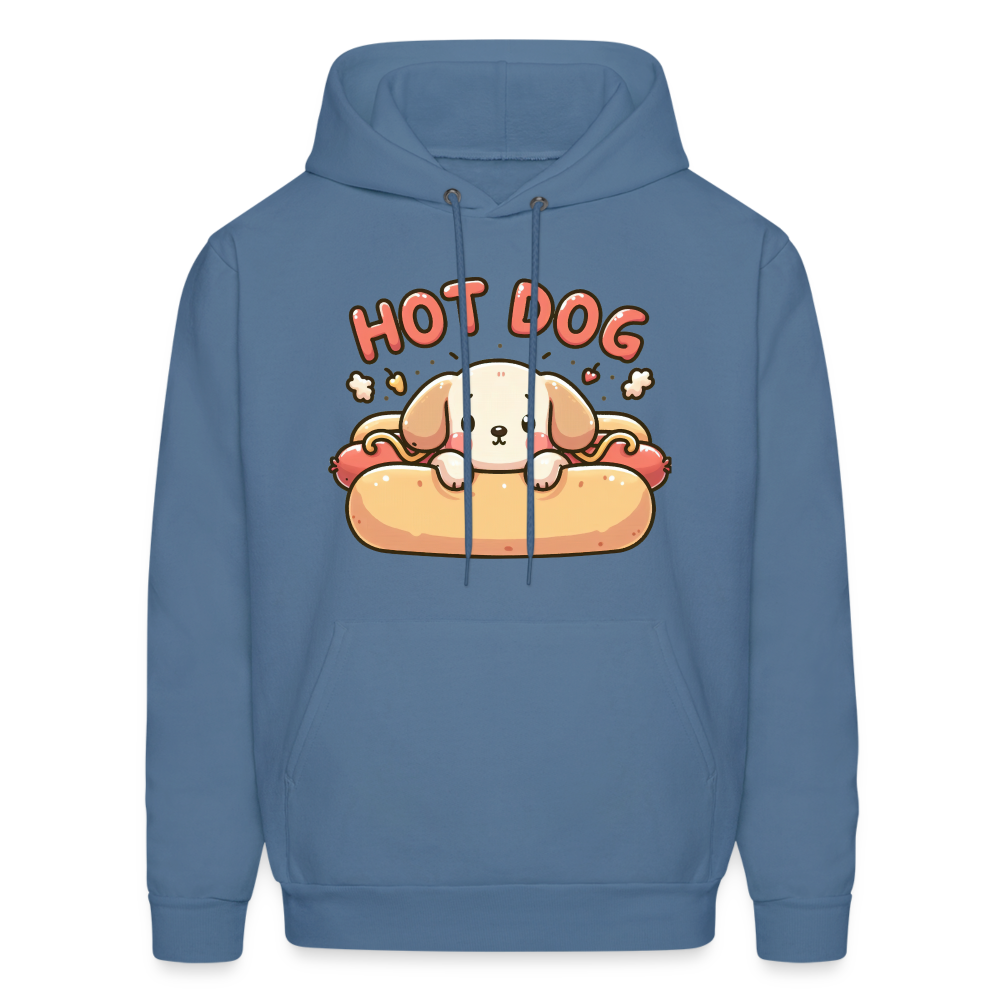 Hot Dog Hoodie(Puppy inside Hot Dog Bun) - denim blue