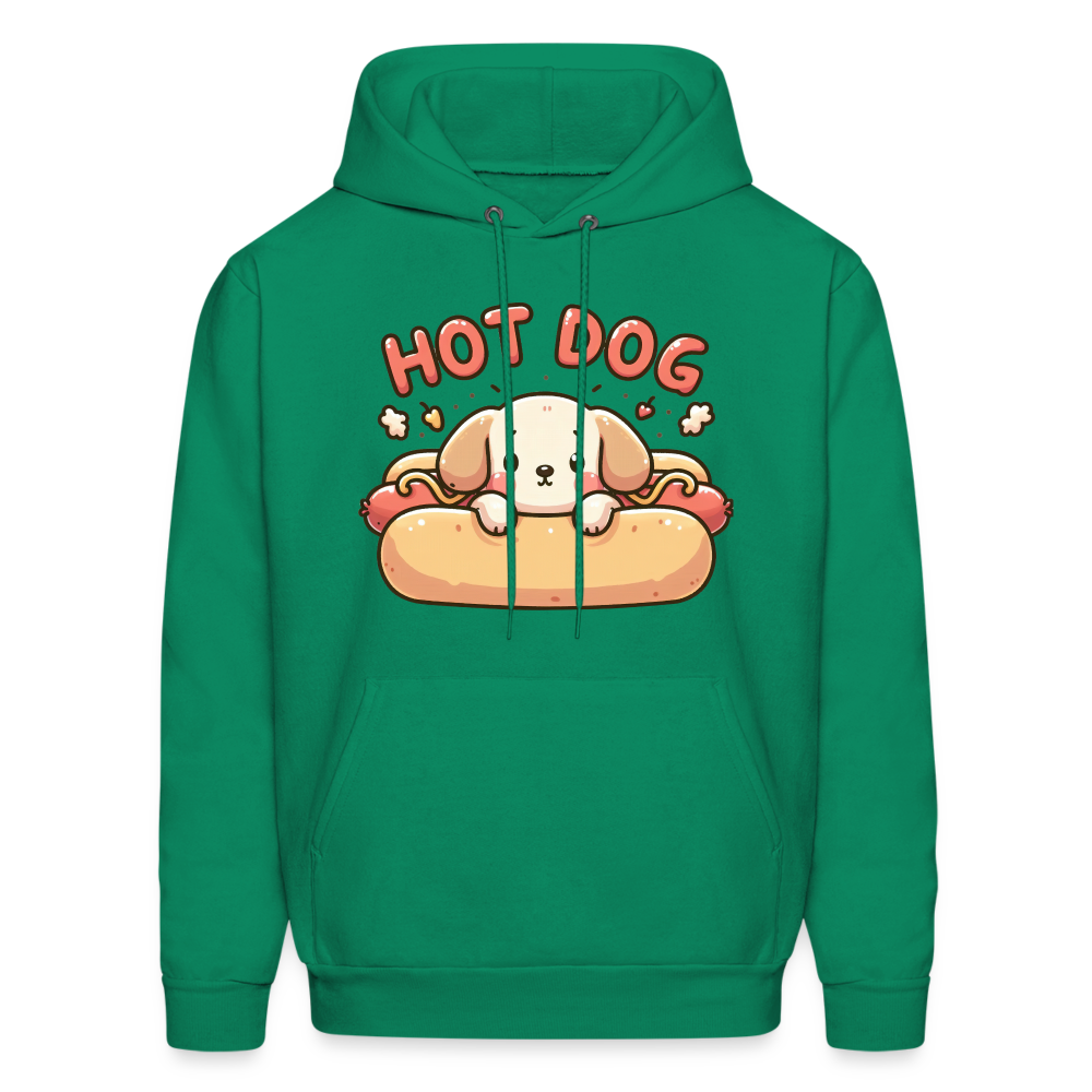Hot Dog Hoodie(Puppy inside Hot Dog Bun) - kelly green