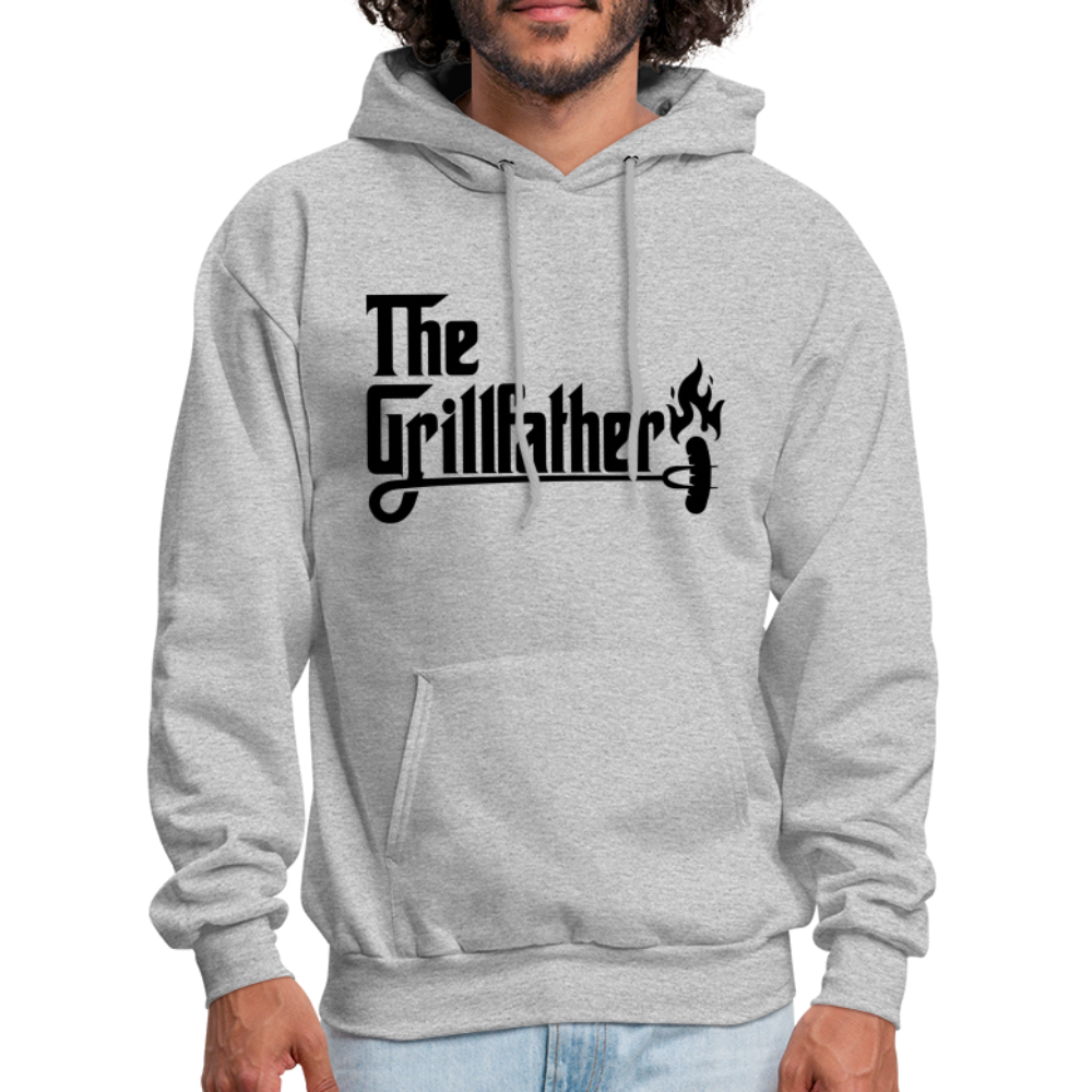 The Grillfather Hoodie (BBQ Dad Gilling) - heather gray