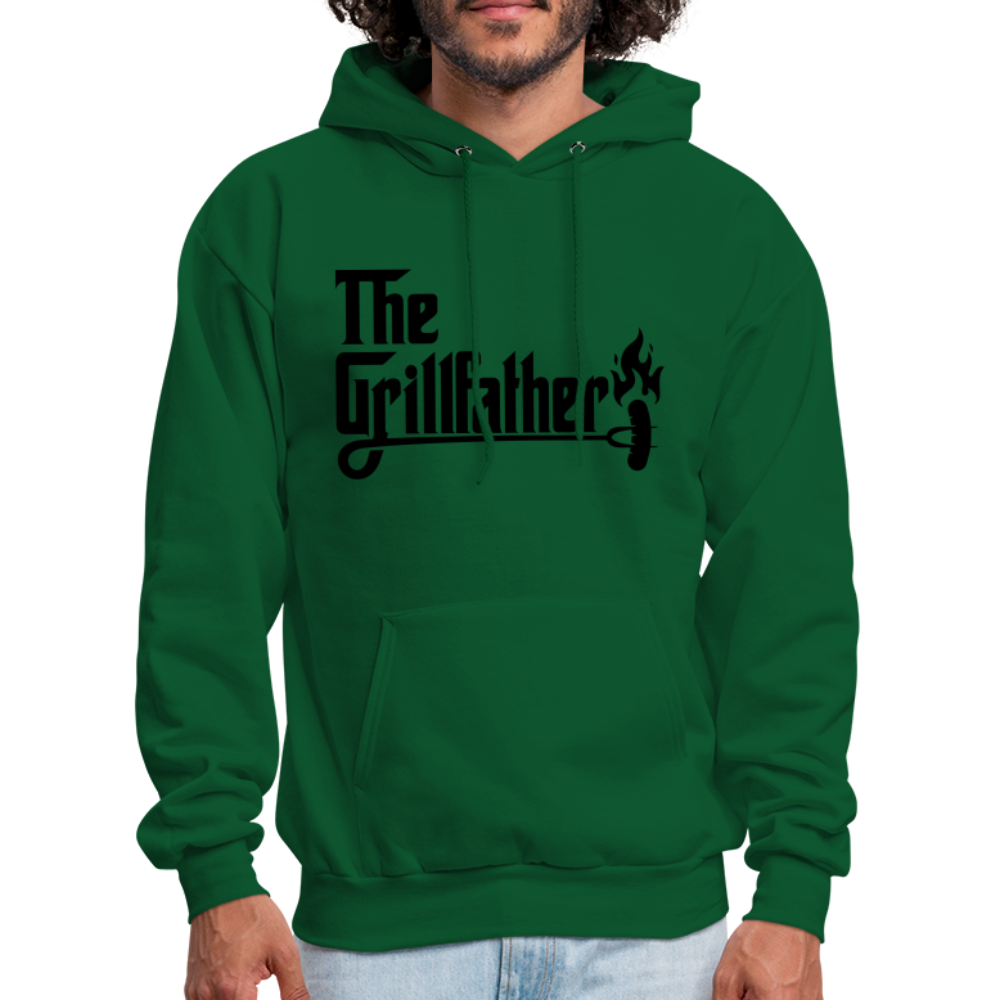 The Grillfather Hoodie (BBQ Dad Gilling) - forest green