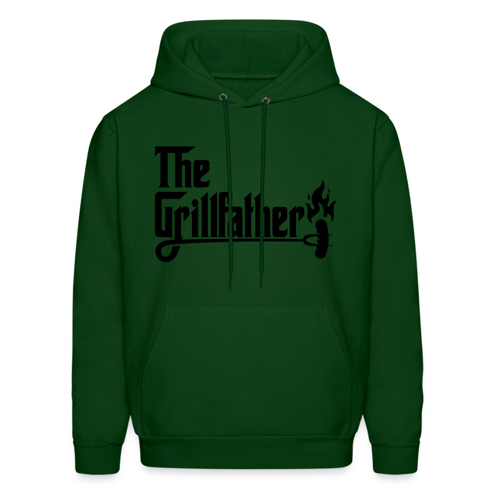 The Grillfather Hoodie (BBQ Dad Gilling) - forest green