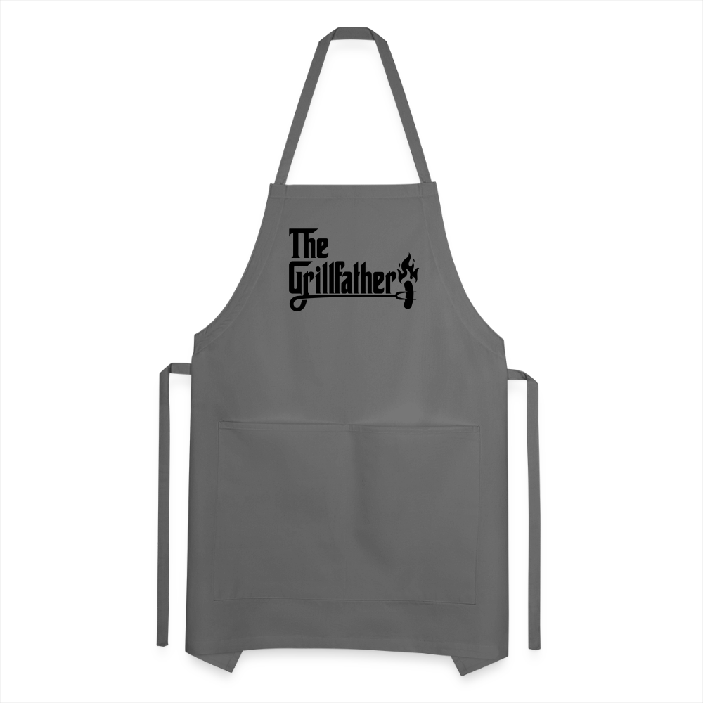 The Grillfather Adjustable Apron (BBQ Dad Gilling) - charcoal