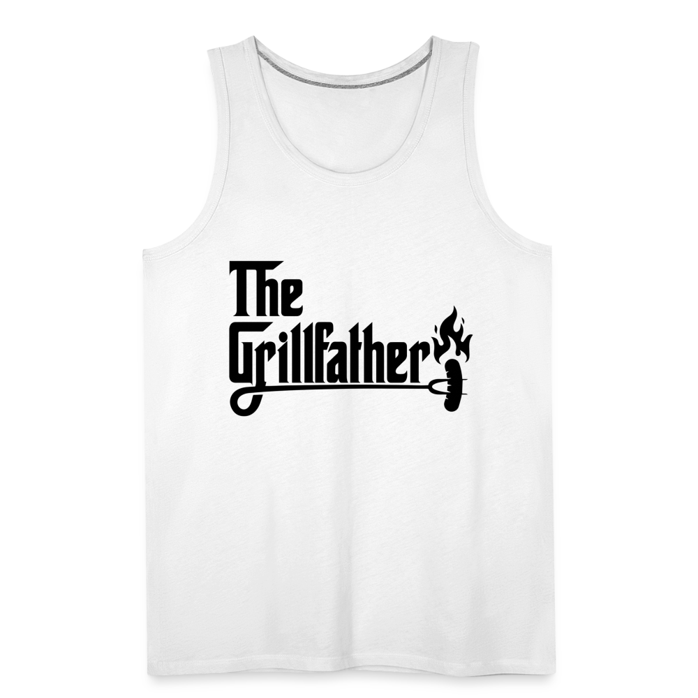 The Grillfather Men’s Premium Tank Top (BBQ Dad Gilling) - white