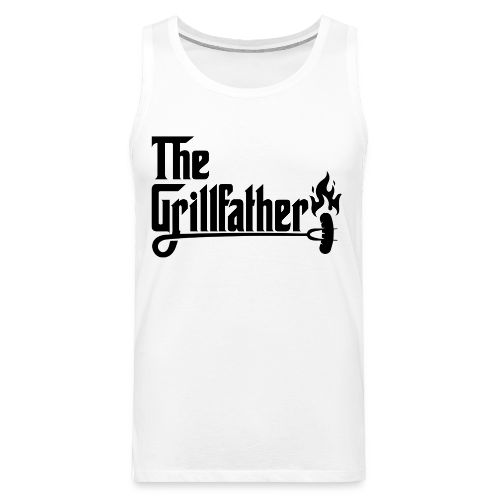 The Grillfather Men’s Premium Tank Top (BBQ Dad Gilling) - white