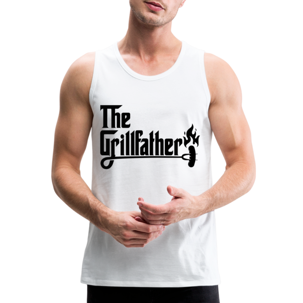 The Grillfather Men’s Premium Tank Top (BBQ Dad Gilling) - white