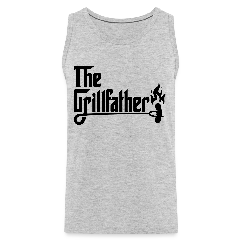 The Grillfather Men’s Premium Tank Top (BBQ Dad Gilling) - heather gray