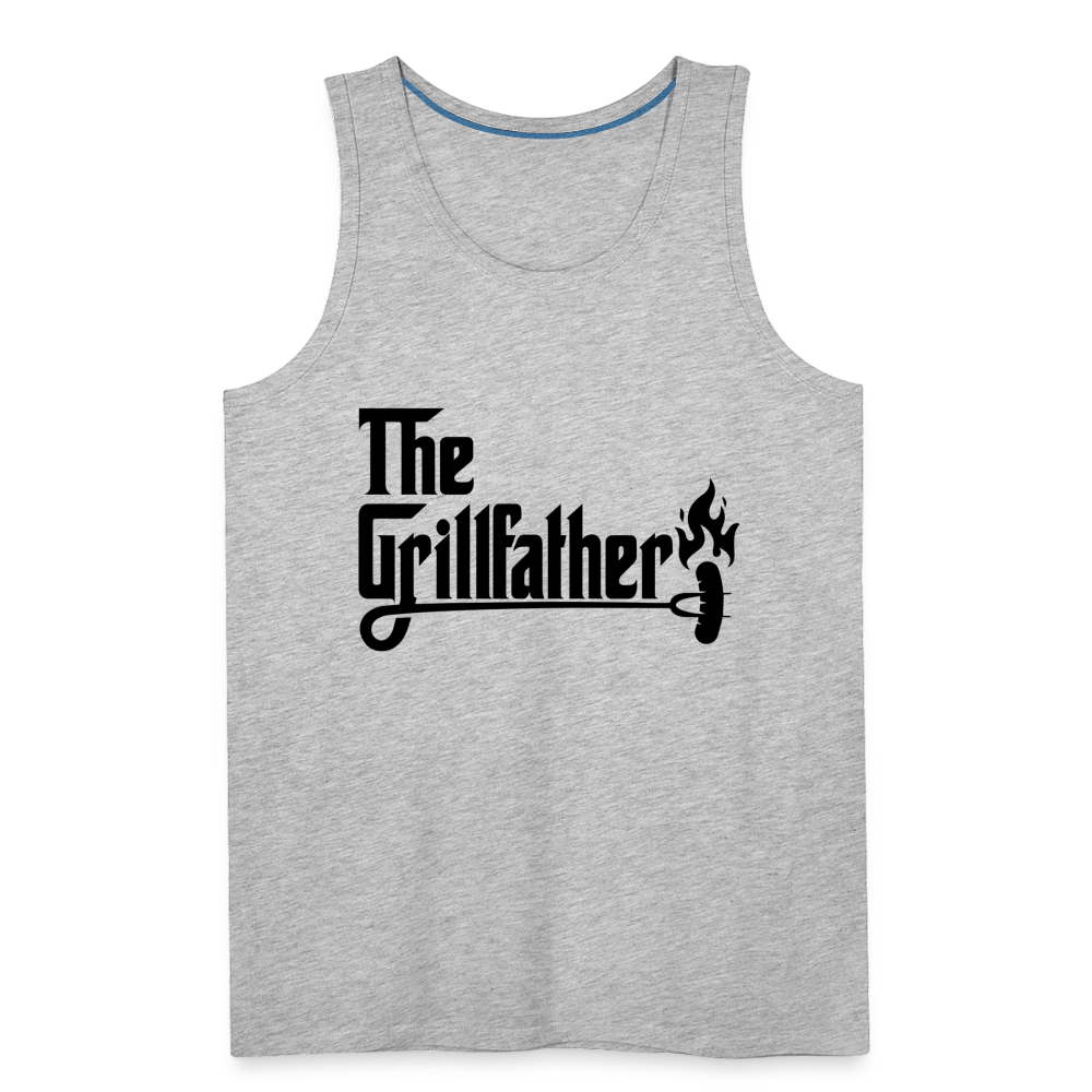 The Grillfather Men’s Premium Tank Top (BBQ Dad Gilling) - heather gray