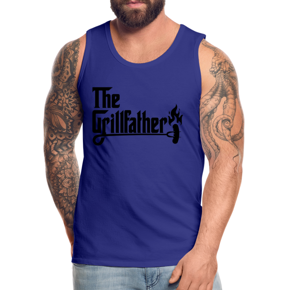 The Grillfather Men’s Premium Tank Top (BBQ Dad Gilling) - royal blue