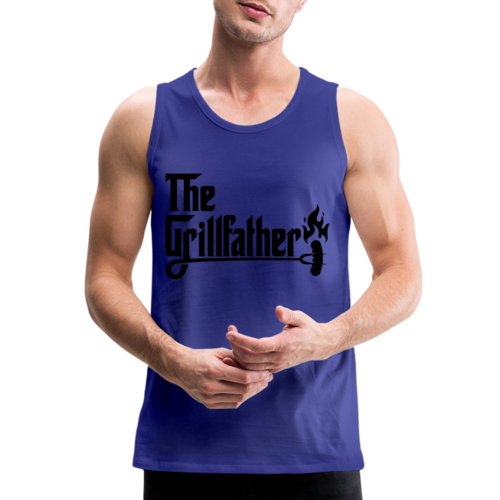 The Grillfather Men’s Premium Tank Top (BBQ Dad Gilling) - royal blue