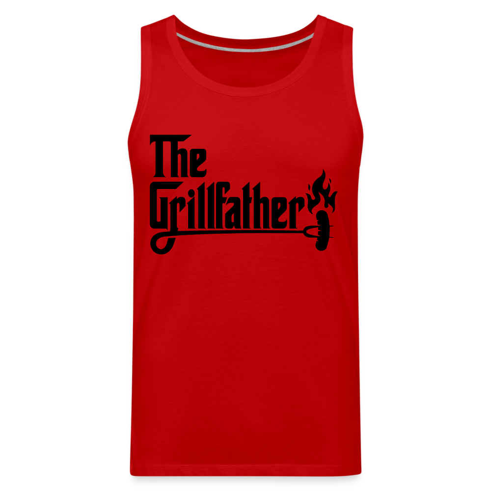 The Grillfather Men’s Premium Tank Top (BBQ Dad Gilling) - red