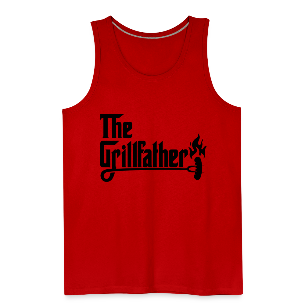 The Grillfather Men’s Premium Tank Top (BBQ Dad Gilling) - red