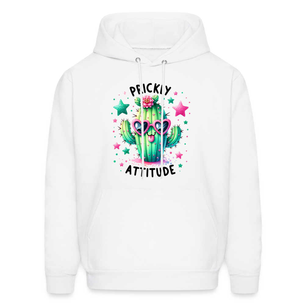 Prickly Attitude Hoodie (Cactus with Attitude) - white