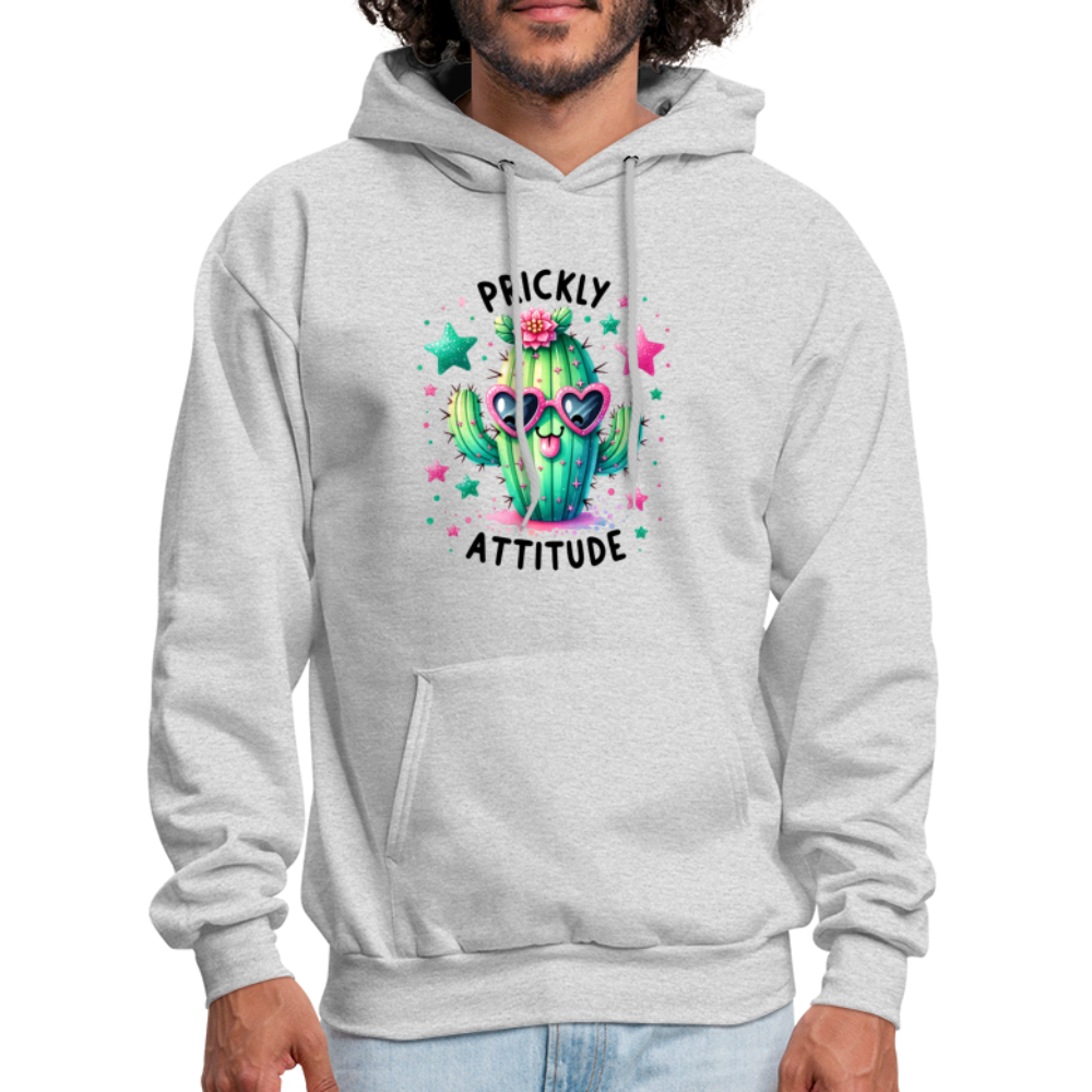 Prickly Attitude Hoodie (Cactus with Attitude) - ash 