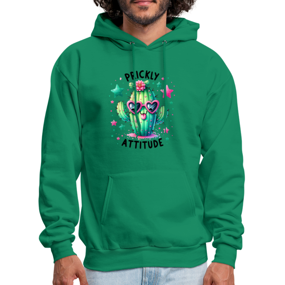 Prickly Attitude Hoodie (Cactus with Attitude) - kelly green