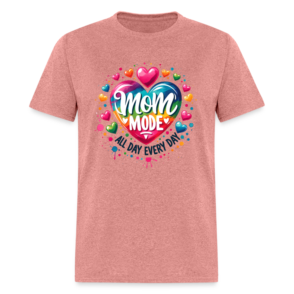 Mom Mode T-Shirt (All Day Every Day) - heather mauve