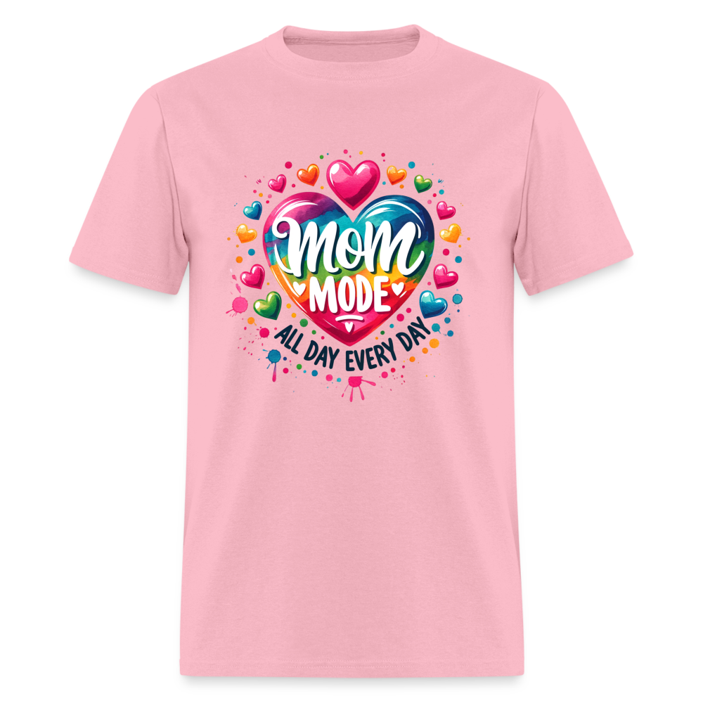 Mom Mode T-Shirt (All Day Every Day) - pink