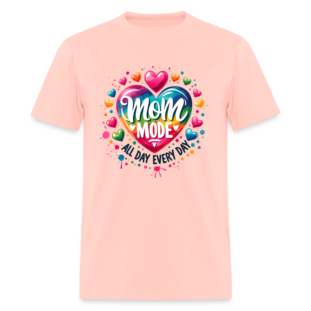 Mom Mode T-Shirt (All Day Every Day) - blush pink 