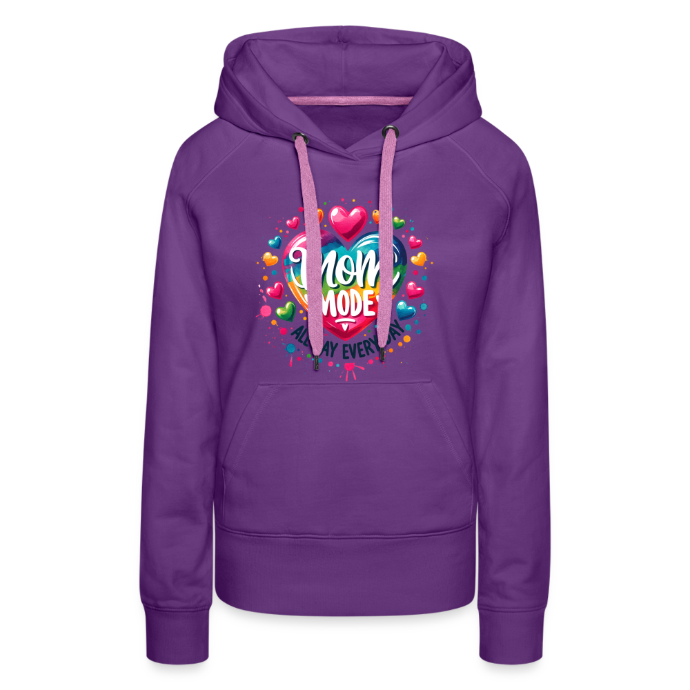 Mom Mode Women’s Premium Hoodie (All Day Every Day) - purple 