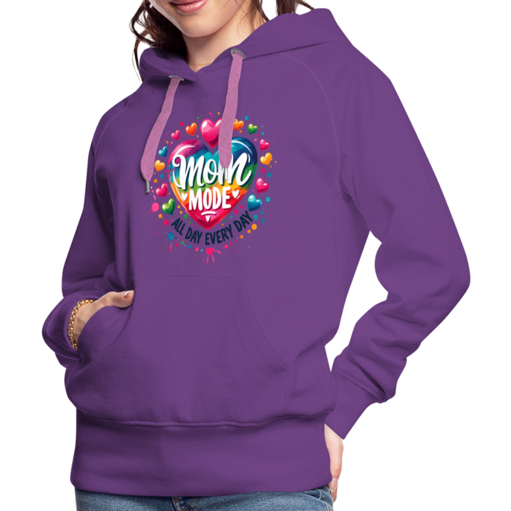 Mom Mode Women’s Premium Hoodie (All Day Every Day) - purple 