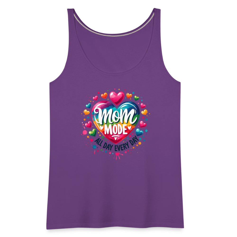 Mom Mode Women’s Premium Tank Top (All Day Every Day) - purple