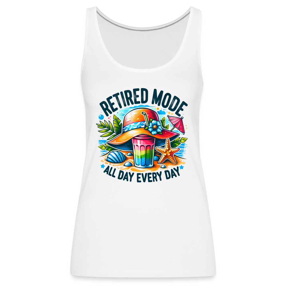 Retired Mode Women’s Premium Tank Top - white